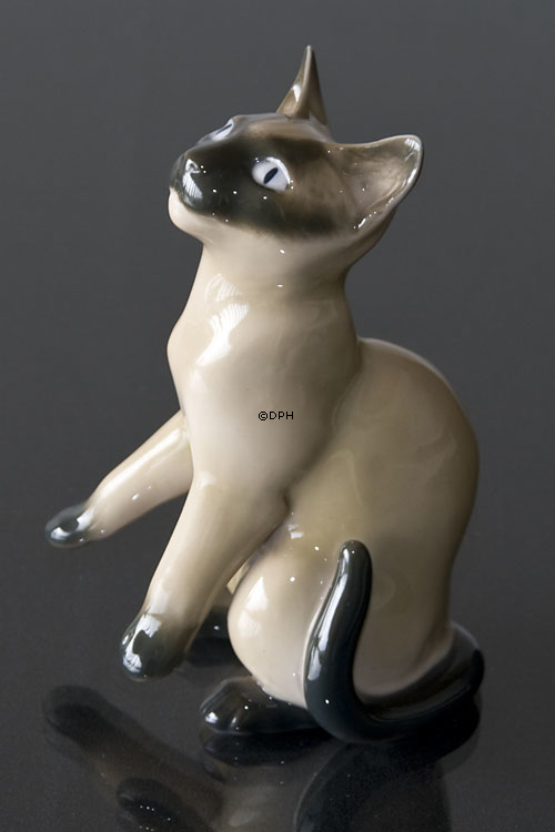 Siamkatze, Bing & Gröndahl Katzenfigur Nr. 2308
