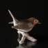 Rothkelchen auf Ast schaut zur Seite, Bing & Gröndahl Vogelfigur | Nr. B2311 | DPH Trading