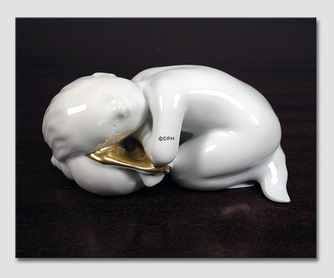 Seekind ruht sich, Goldverzierte Bing & Gröndahl Figur Nr. 2315