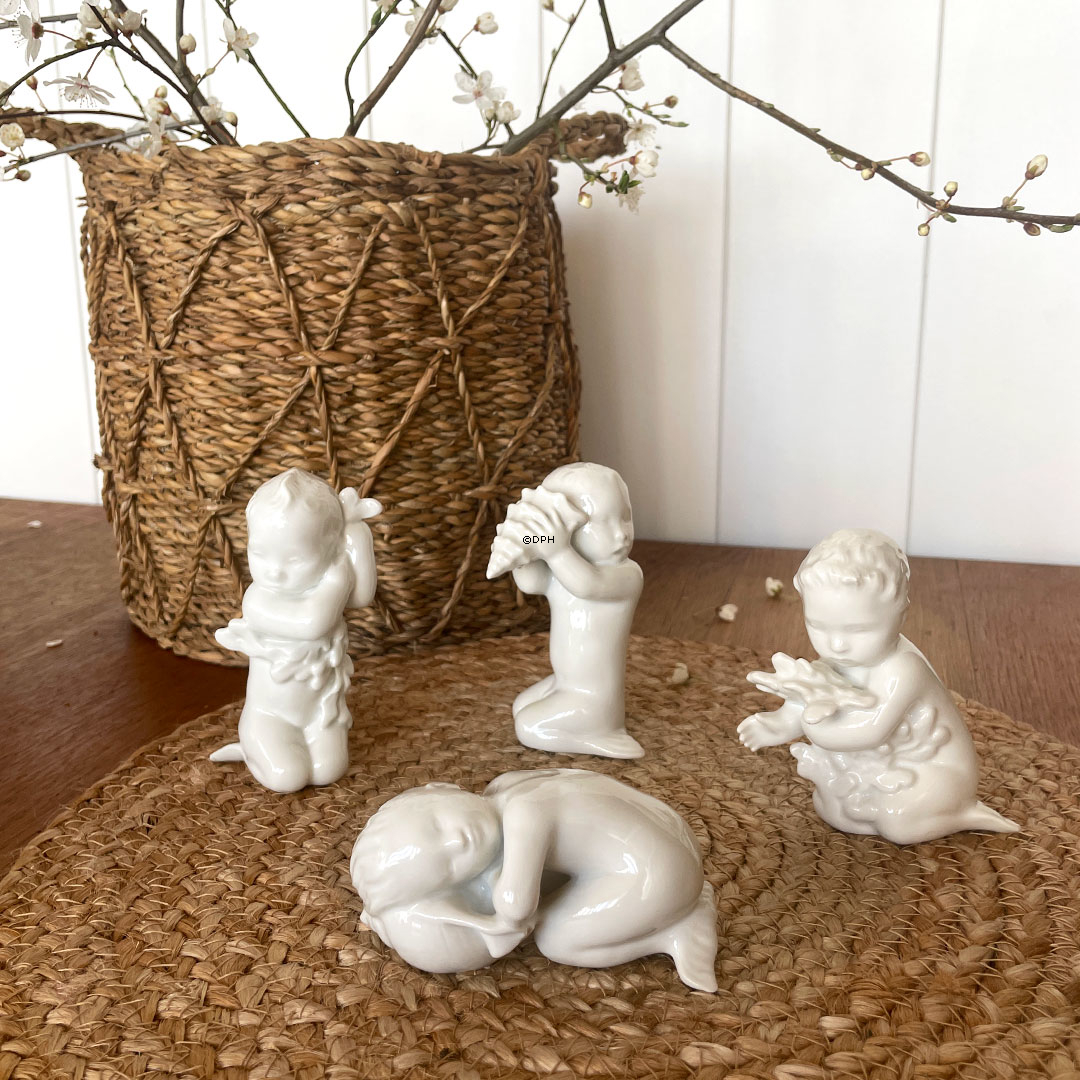 Seekind ruht sich mit einer Muschel, Bing & Gröndahl Figur Nr. 476 oder 2315