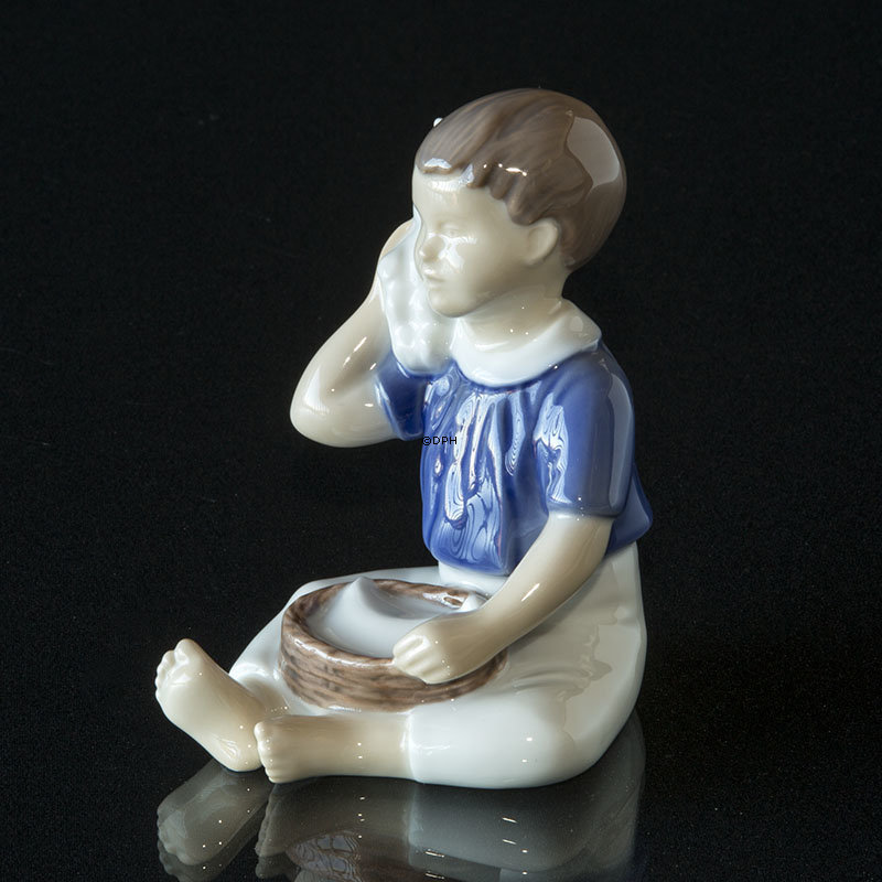 Vor der Bettzeit, Kinder mit Teddybär, Bing & Gröndahl Figur Nr. 2309