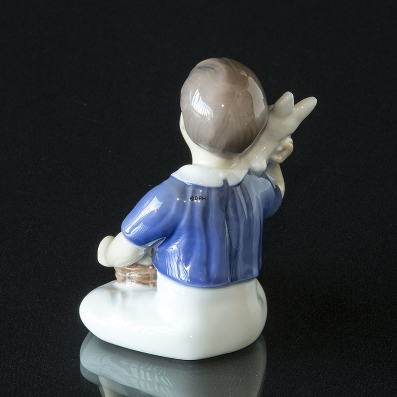 Vor der Bettzeit, Kinder mit Teddybär, Bing & Gröndahl Figur Nr. 2309