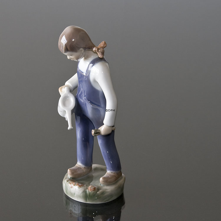 Der kleine Gärtner, Mädchen mit Gießkanne, Bing & Gröndahl Figur Nr. 2326