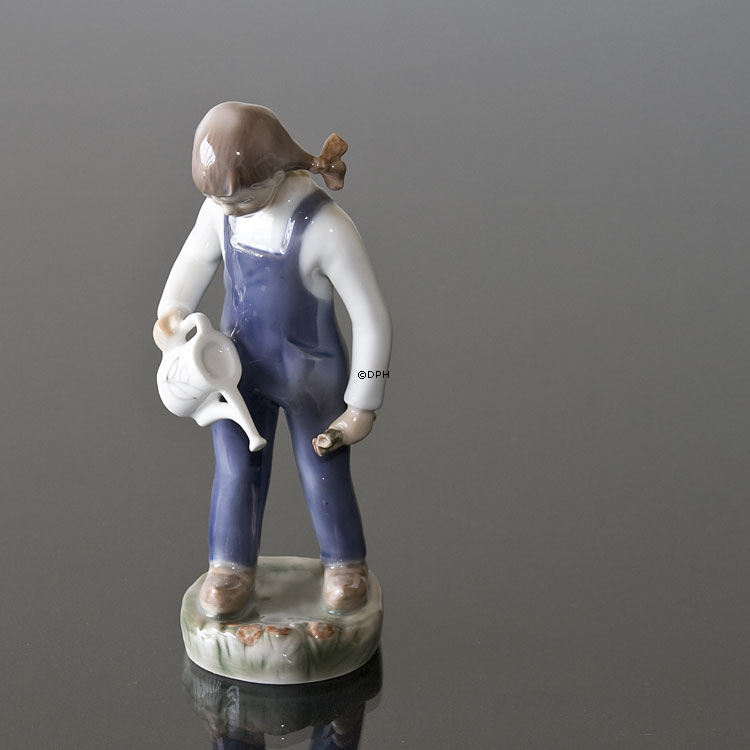 Der kleine Gärtner, Mädchen mit Gießkanne, Bing & Gröndahl Figur Nr. 2326