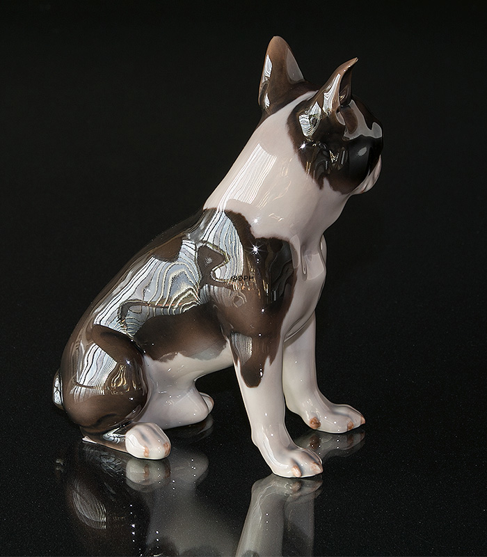 Boston Terrier, Bing & Gröndahl Hund Figur Nr. 2330