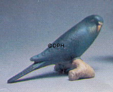 Grüne Wellensittich Bing & Gröndahl Steingut Vogel Figur Nr. 2341