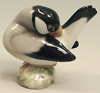 Schlafender Reisfink, Bing & Gröndahl Vogelfigur Nr. 2361