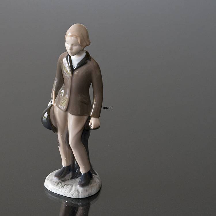Reiter, Mädchen im Reitkleidung, Bing & Gröndahl Figur Nr. 2369
