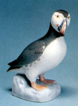 Papageientaucher mit bunten Schnabel, Bing & Gröndahl Vogelfigur Nr. 2384