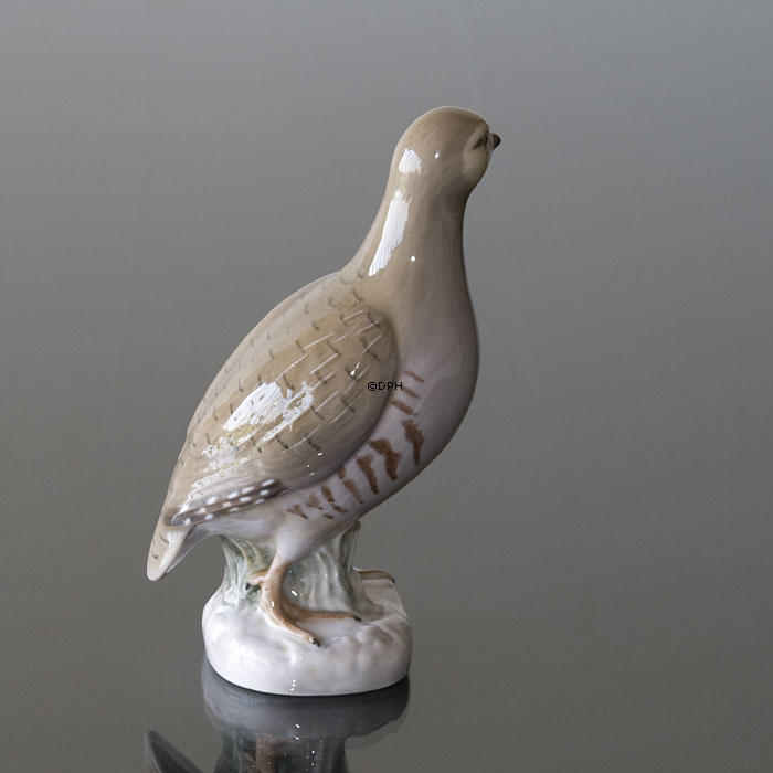 Rebhuhn, das Spiel der Jagd, Bing & Gröndahl Vogelfigur Nr. 2386