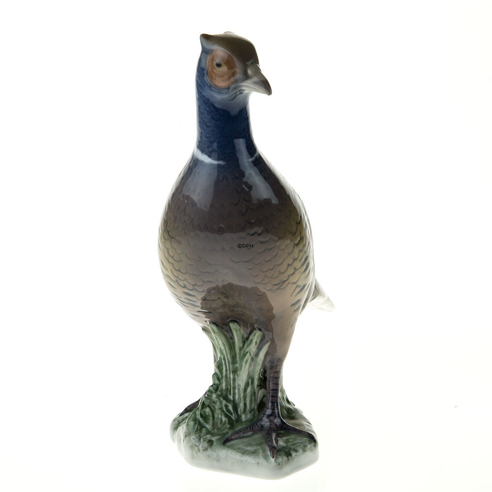 Fasanenhahn steht, Figur Bing & Gröndahl, Vogelfigur Nr. 2389