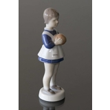 Mädchen mit Ball, Sollen wir spielen?, Bing & Gröndahl Figur Nr. 2391