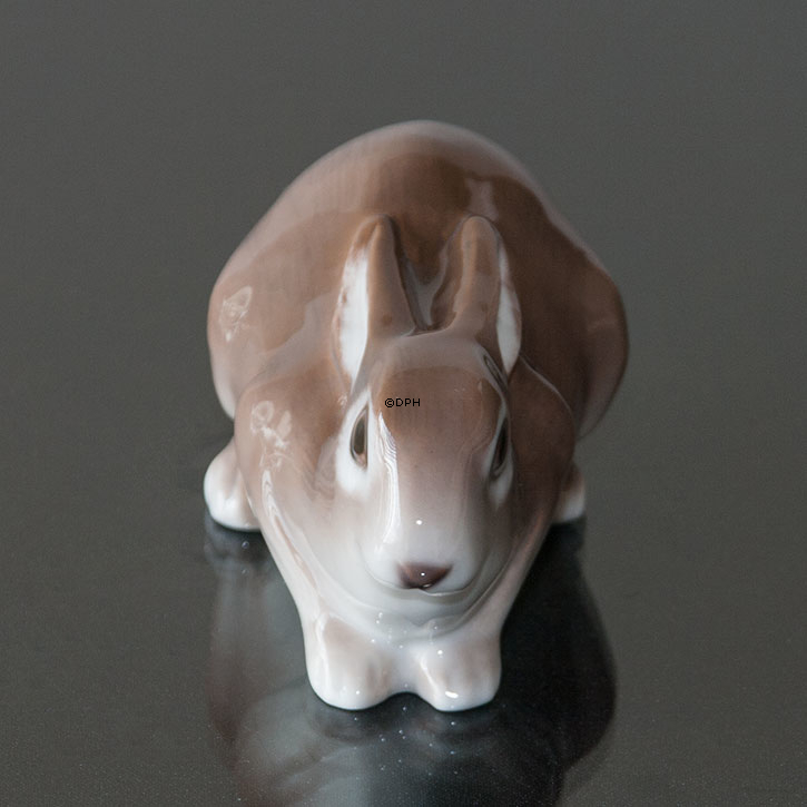 Brown Kaninchen liegend, Bing & Gröndahl Figur Nr. 2421