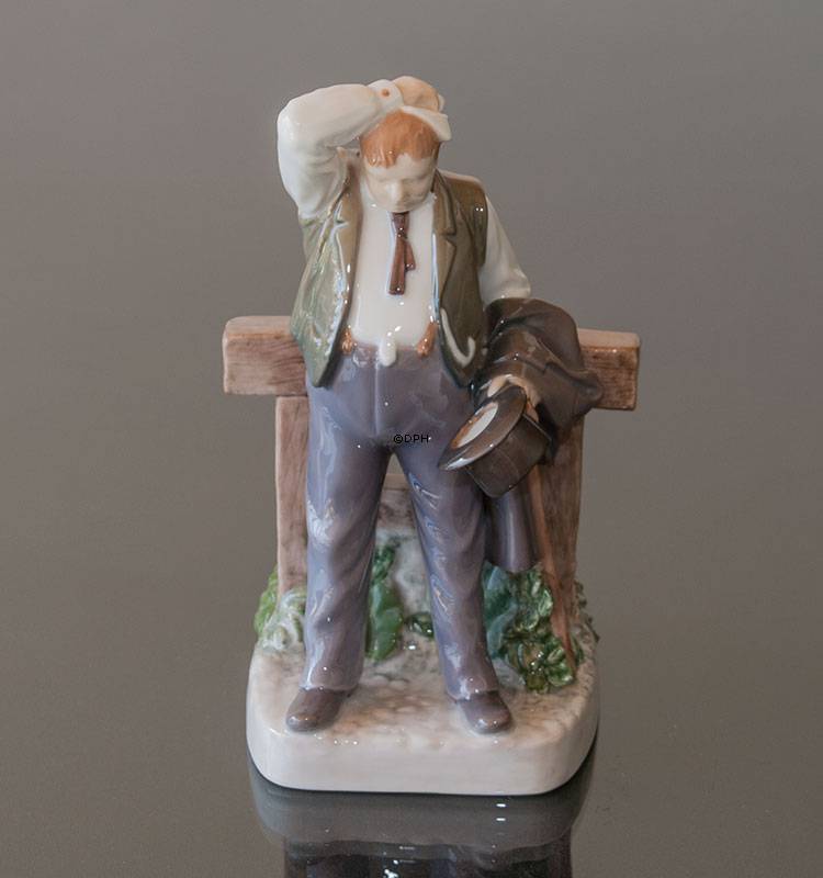 Durst, durstiger Mann, Bing & Gröndahl Figur Nr. 495 oder 2435