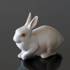 Weißes Kaninchen sitzend, Bing & Gröndahl Figur Nr. 2442 | Nr. B2442 | DPH Trading