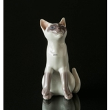 Weiße Siamkatze, Bing & Gröndahl Katze Figur nr. 2464
