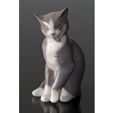 Graue Katze, Bing & Gröndahl Katze Figur Nr. 2465