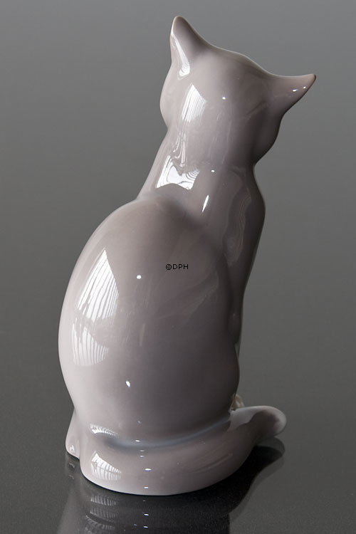 Graue Katze, Bing & Gröndahl Katze Figur Nr. 2465