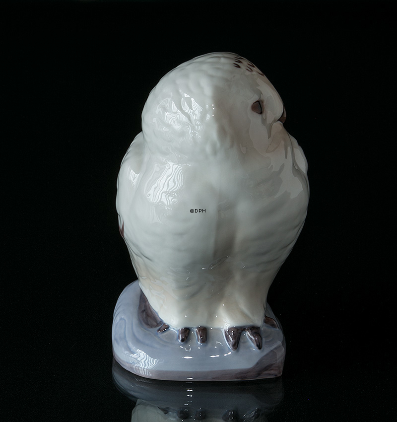 Weiße Schneeeule, Bing & Gröndahl Vogelfigur Nr. 2475