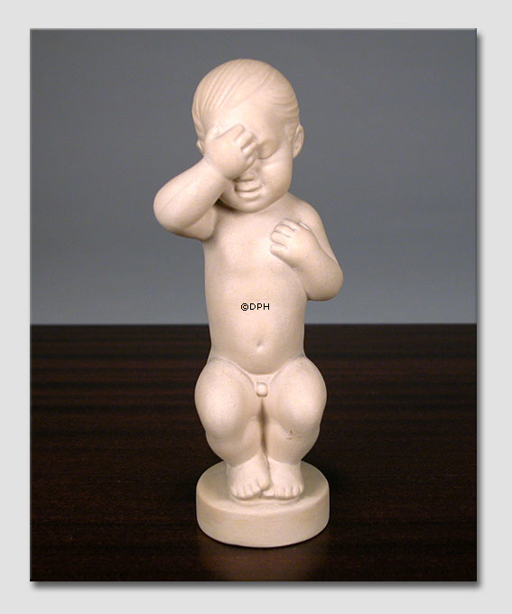 Svend Lindhart Nichts sehen, Bing & Gröndahl Terrakottafigur  Figur Nr. 2497