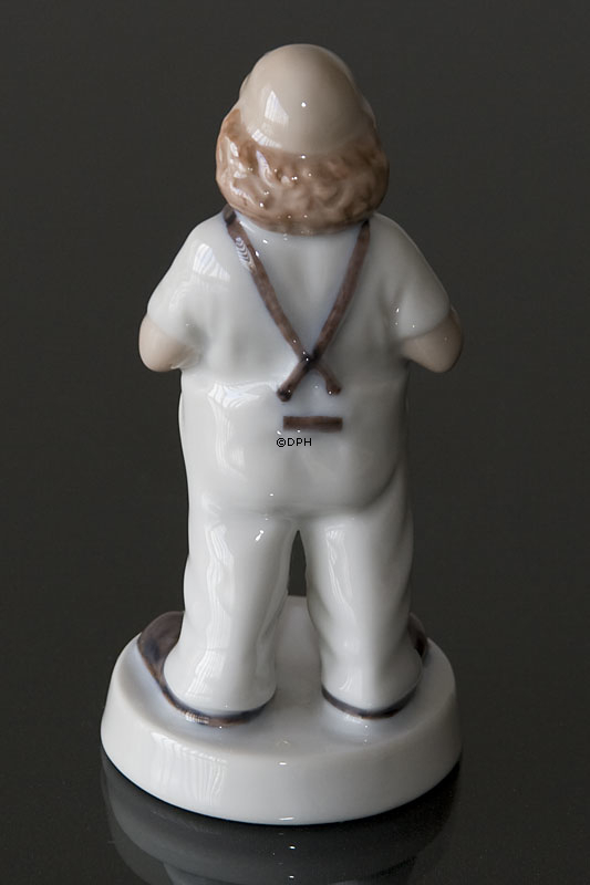 Clown mit den Händen auf den Hosenträgern, Bing & Gröndahl Figur Nr. 511 oder 2511