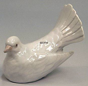 Taube mit dem Schwanz nach oben, Bing & Gröndahl Vogelfigur Nr. 539 oder 2539