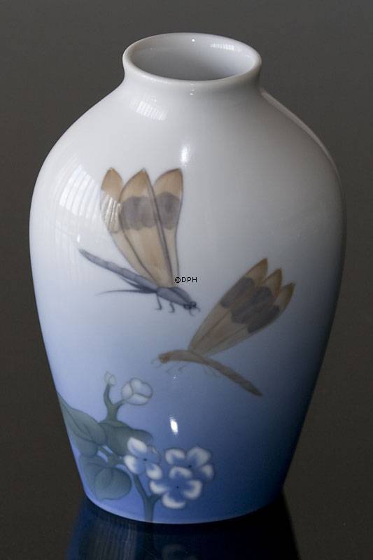 Vase mit Großlibellen, Bing & Gröndahl Nr. 261-5239