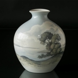 Vase mit Landschaft und See, Bing & Gröndahl Nr. 2777-507