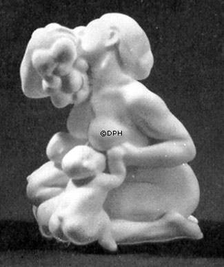 Frau und Kinder mit Trauben, Bing & Gröndahl Figur Nr. 4022