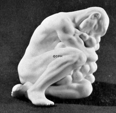 Mann mit Trauben, sitzend, Bing & Gröndahl Figur Nr. 4024