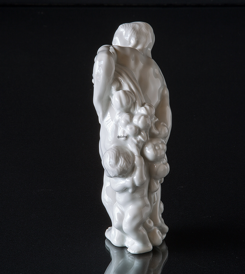 Mann und Kind mit Überschuss von Früchte (Kain), Bing & Gröndahl Figur Nr. 4032
