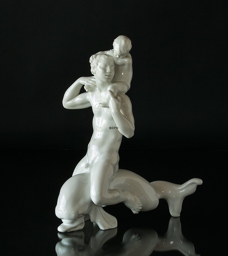 Mann mit Kind, Bing & Gröndahl Figur Nr. 56 oder 4056