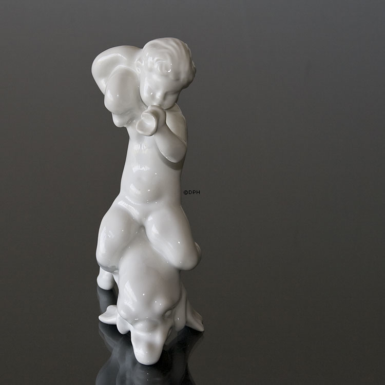 Das Meer, Mädchen bläst Muschelschale, Bing & Gröndahl Figur Nr. 4059 oder 59