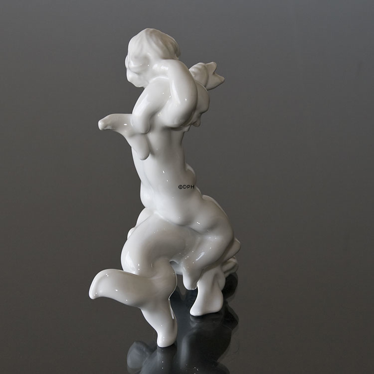 Das Meer, Mädchen bläst Muschelschale, Bing & Gröndahl Figur Nr. 4059 oder 59