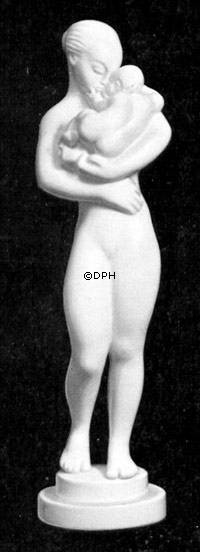 Küssen, Frau mit Kind, Bing & Gröndahl Figur Nr. 110 oder 4110