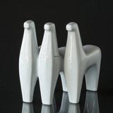Drei Pferde, Bing & Gröndahl Figur Weiß Nr. 4207