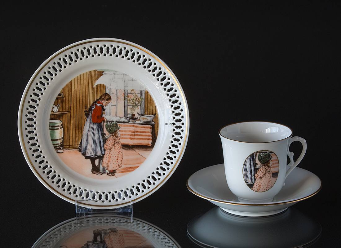 Carl Larsson Geschirr. Kuchenteller, Motiv Nr. 3 Nr. 4503-616, Bing & Gröndahl