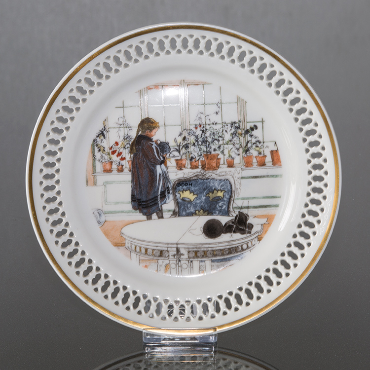 Carl Larsson Geschirr. Kuchenteller, Motiv Nr. 5 Nr. 4505-616, Bing & Gröndahl