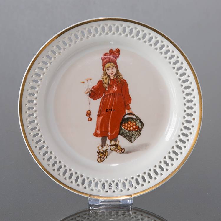 Carl Larsson Geschirr. Kuchenteller, Motiv Nr. 6 Nr. 4506-616, Bing &amp; Gr&#xF6;ndahl