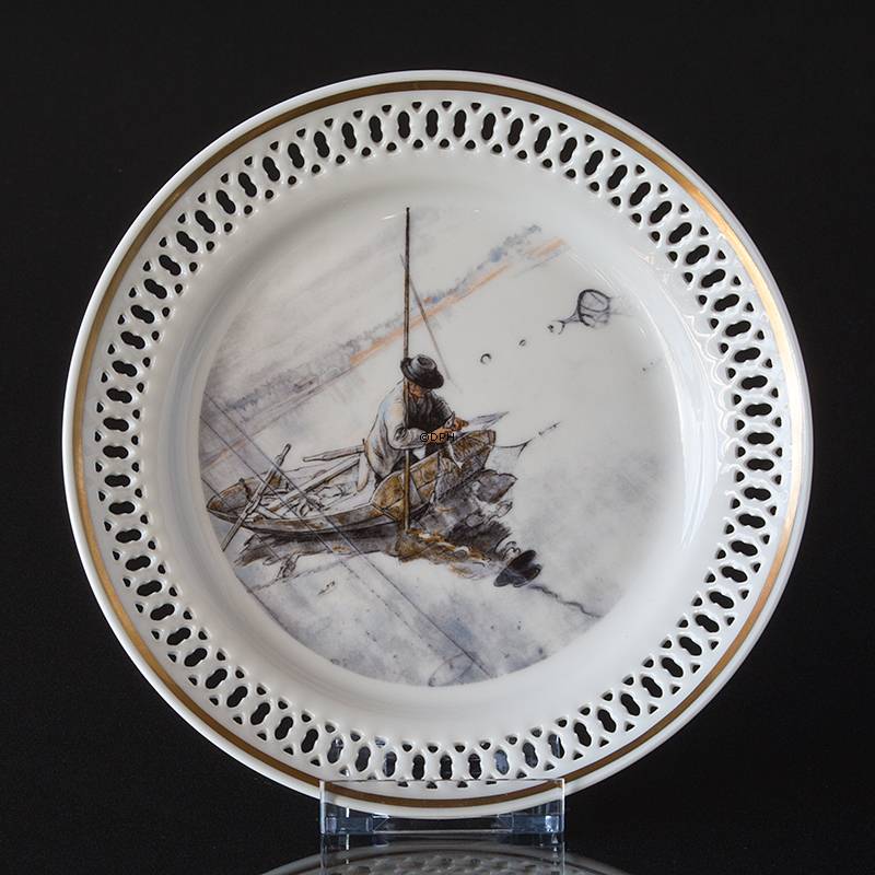 Carl Larsson Geschirr. Kuchenteller, Motiv Nr. 7 Nr. 4507-616, Bing &amp; Gr&#xF6;ndahl