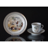 Carl Larsson Geschirr. Tasse und Untertasse, Motiv Nr. 9 Nr. 4509-305, Bing & Gröndahl