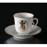 Carl Larsson Geschirr. Tasse und Untertasse, Motiv Nr. 12 Nr. 4512-305, Bing & Gröndahl