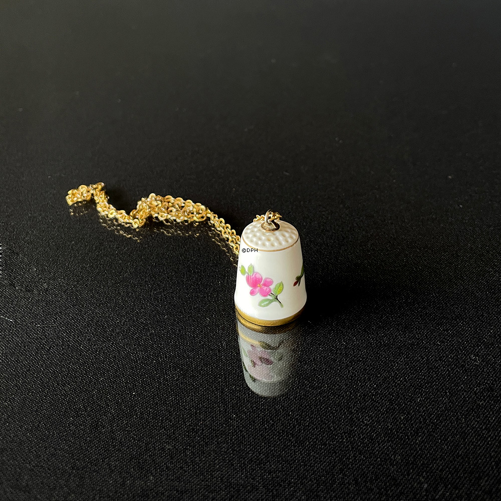 Bing & Gröndah Fingerhut mit Kette, Rot Blume