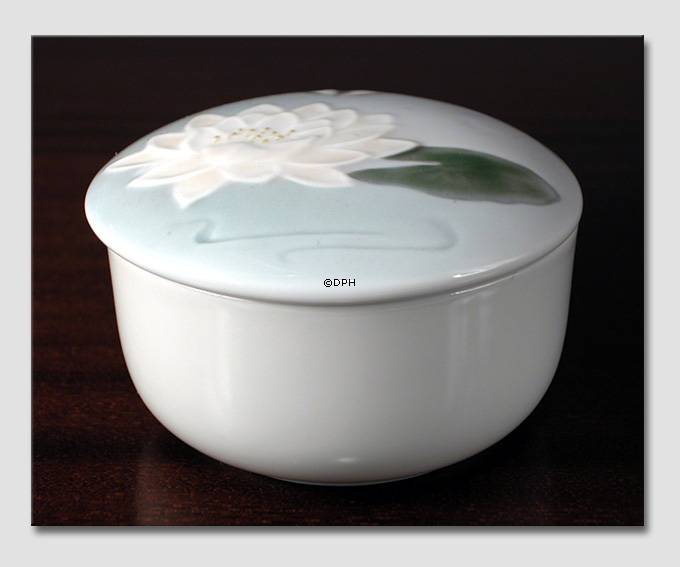 Deckelglas mit Seerosen, Bing & Gröndahl Nr. 5432