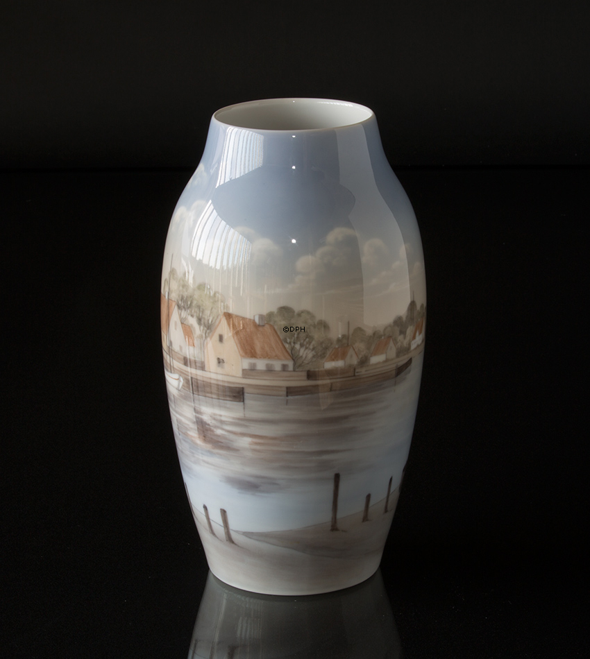 Vase mit weißem Hafen, Bing & Gröndahl Nr. 550-5243