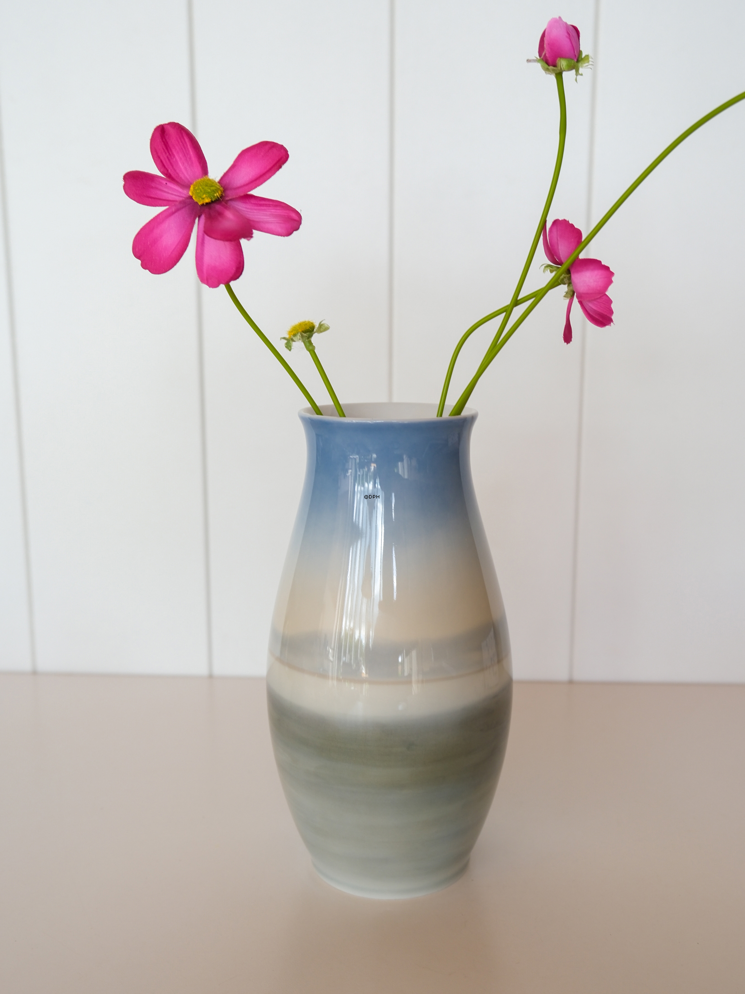 Vase mit Landschaft, Bäume am Bachlauf, Bing & Gröndahl Nr. 601-5249