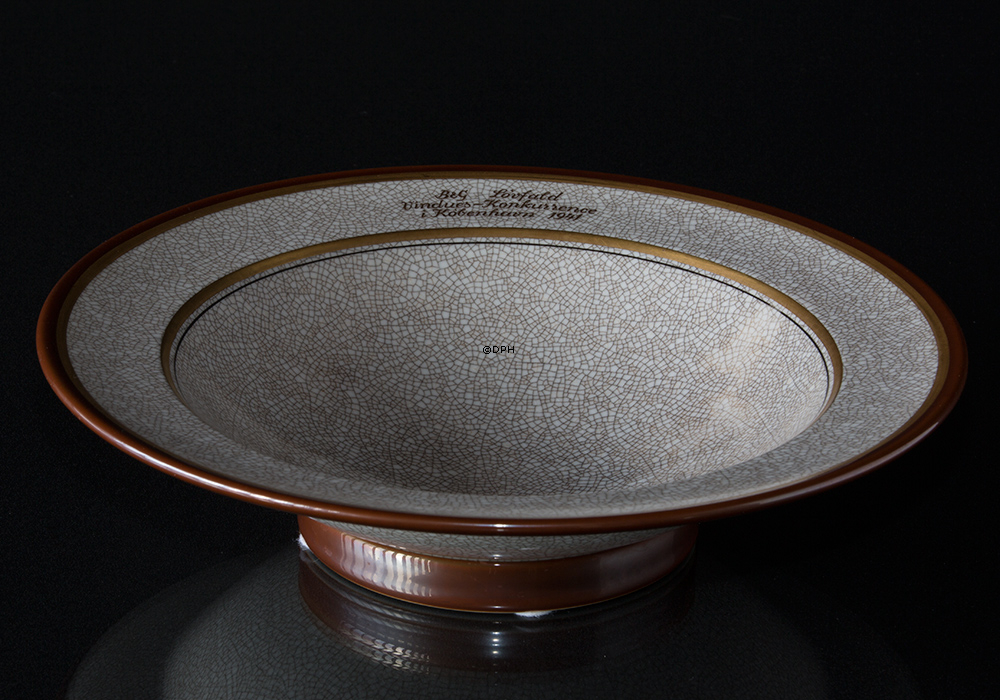 Schale grau Craquele, Bing & Gröndahl Nr. 613