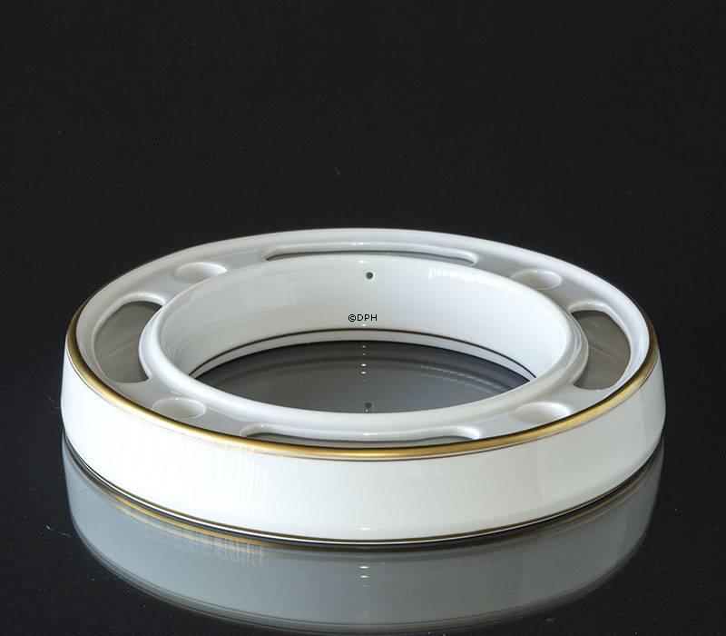 Adventsleuchter / Leuchter weiß mit Gold Bing & Gröndahl Nr. 6204