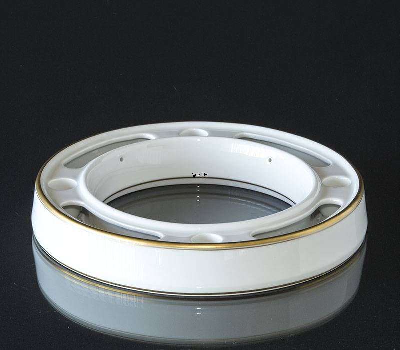 Adventsleuchter / Leuchter weiß mit Gold Bing & Gröndahl Nr. 6204