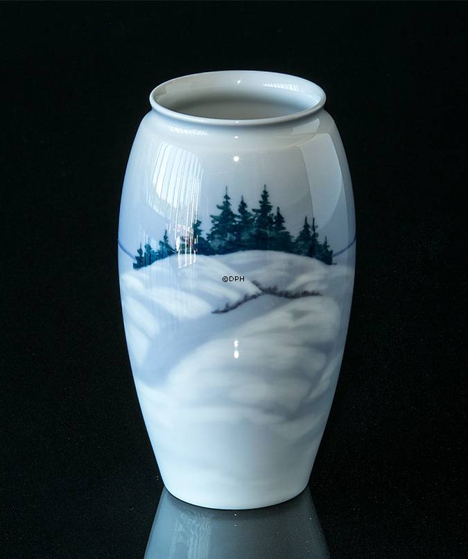 Vase mit Winterlandschaft, Bing & Gröndahl Nr. 640-5254